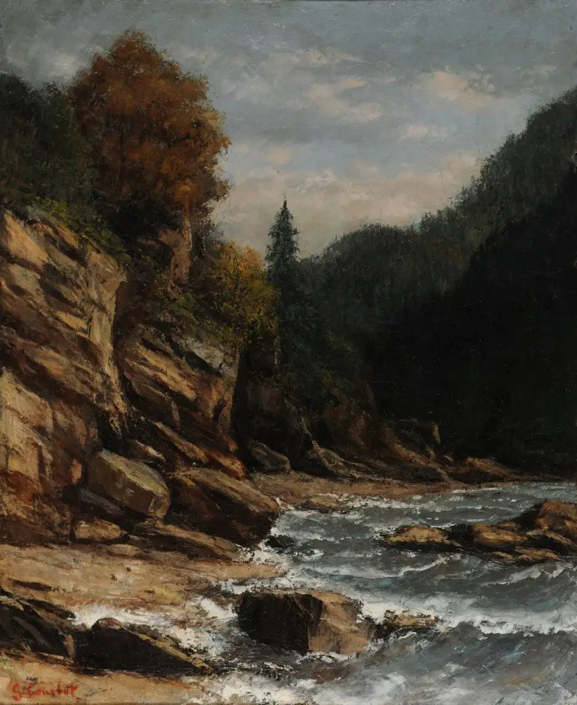 Brzegi jeziora Genewskiego - Gustave Courbet