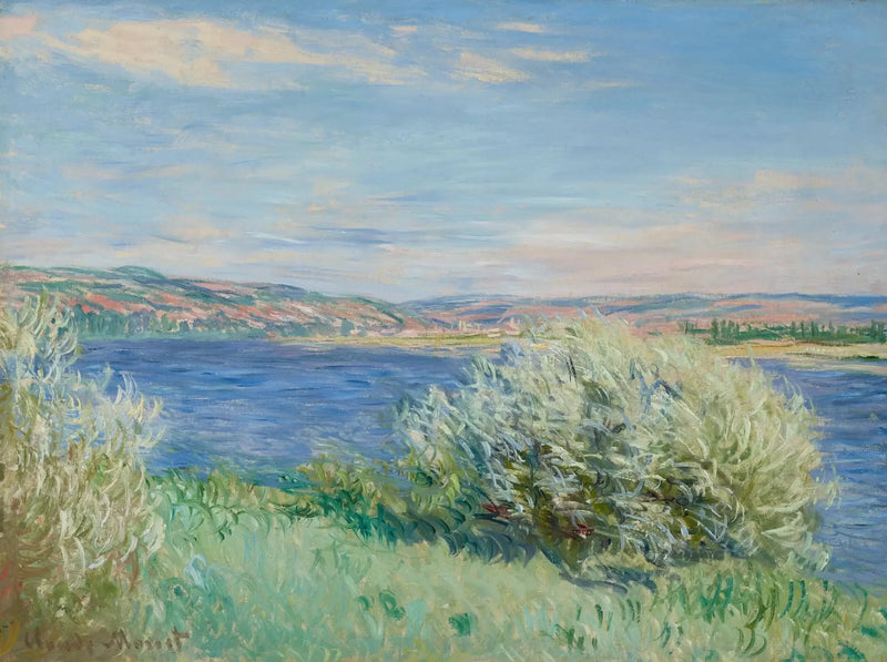 Brzegi Sekwany w pobliżu Vétheuil W675 - Claude Monet