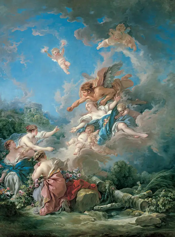 Borée zabija Oreithyie - François Boucher