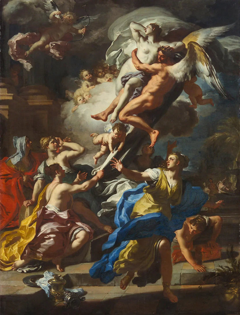 Borée kradnie Oréthyie - Francesco Solimena