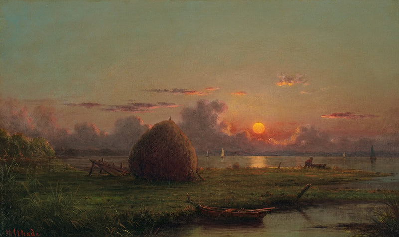 Słoma o zachodzie słońca - Martin Johnson Heade