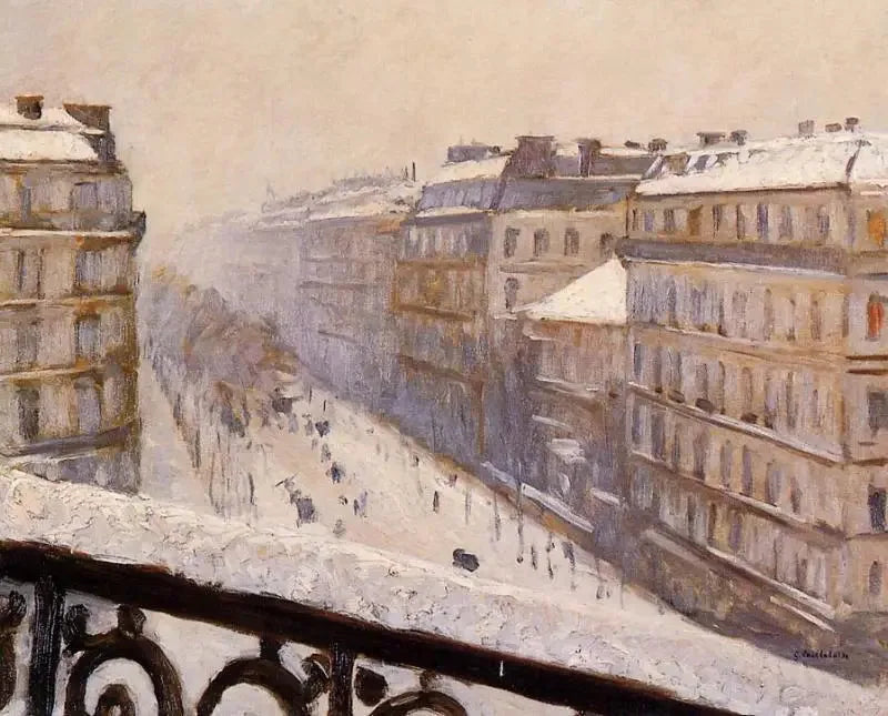 Bulwar Haussmanna, efekt śniegu - Gustave Caillebotte