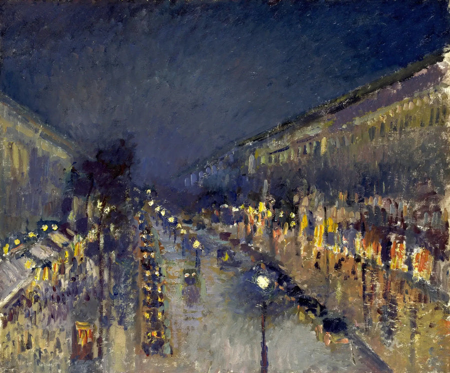 Bulwar Montmartre nocą - Camille Pissarro