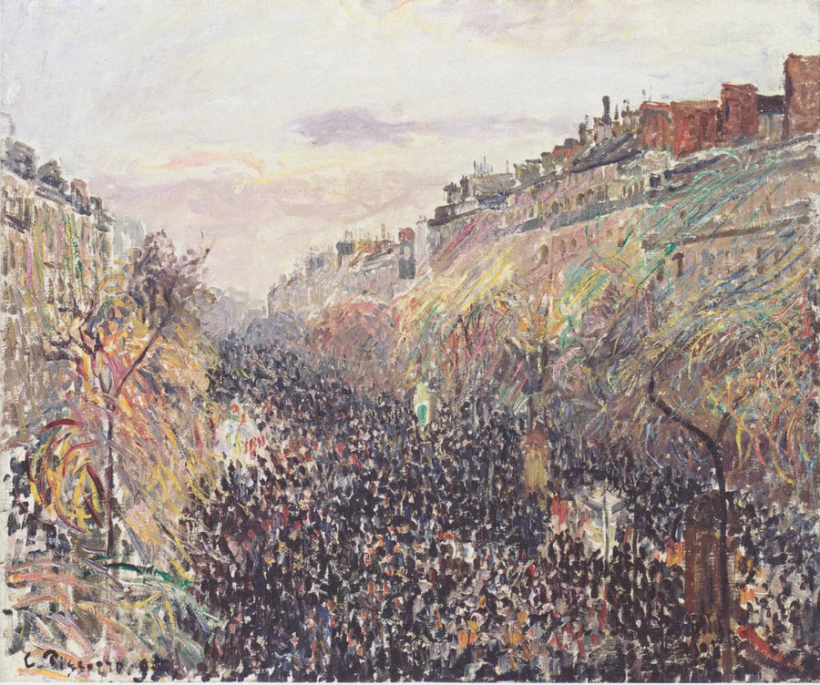 Bulwar Montmartre, Mardi Gras, o zachodzie słońca - Camille Pissarro