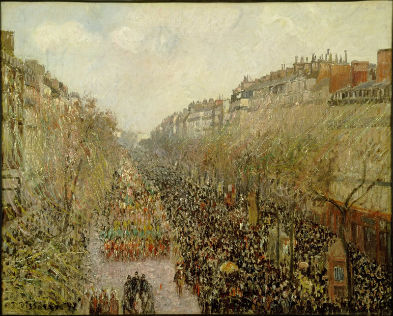 Bulwar Montmartre, Mardi Gras - Camille Pissarro