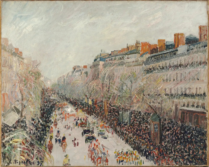 Bulwar Montmartre, Mi-Carême - Camille Pissarro