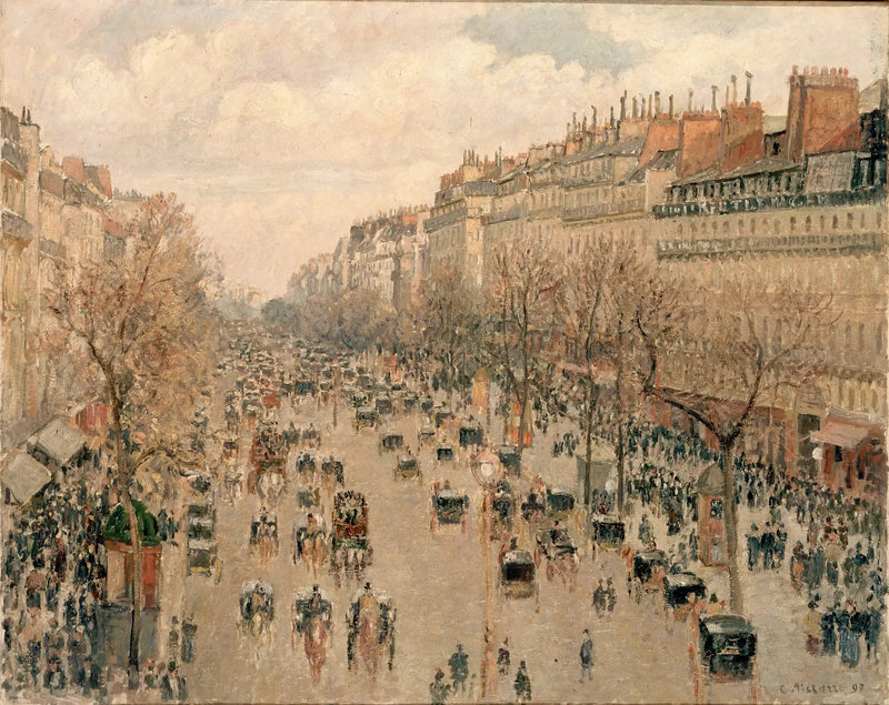 Bulwar Montmartre, słońce po południu - Camille Pissarro