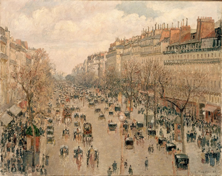 Bulwar Montmartre, słońce po południu - Camille Pissarro