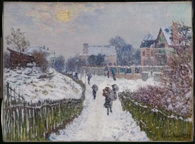 Bulwar Saint-Denis, Argenteuil, zimą - Claude Monet