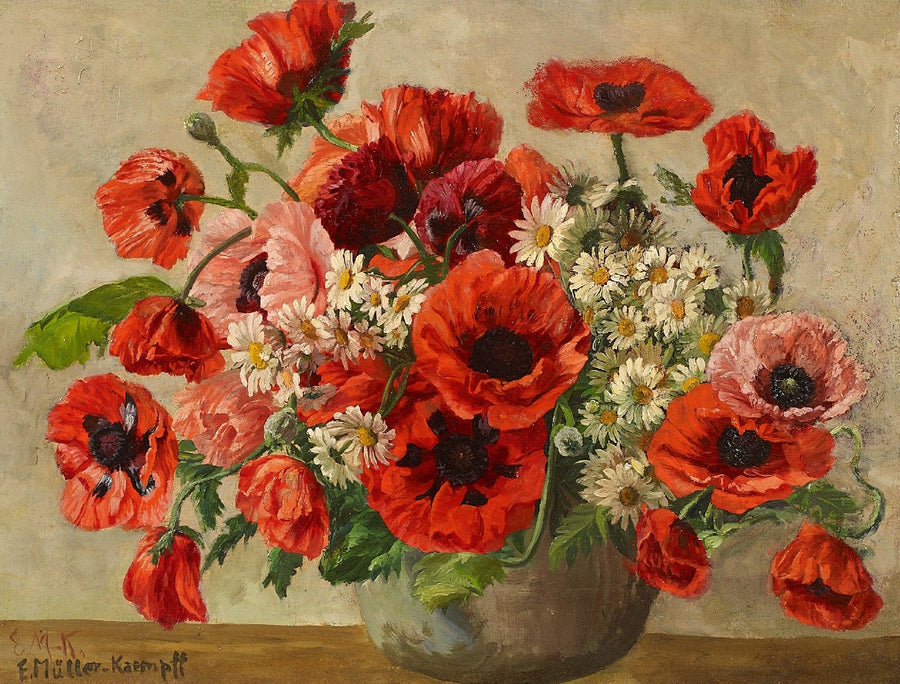 Bouquet au coquelicot rouge – Elsbeth Müller-Kaempff