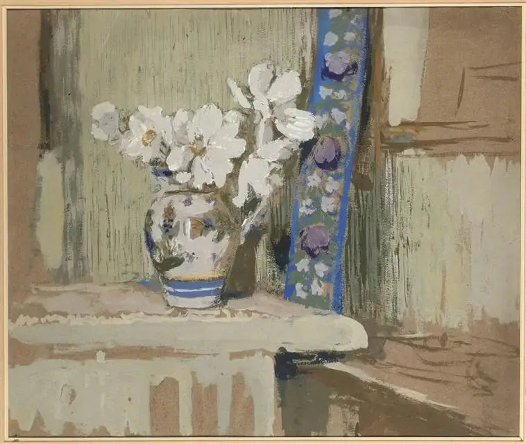Bouquet d'anémones blanches - Édouard Vuillard image 1 tableau peint à l’huile sur toile