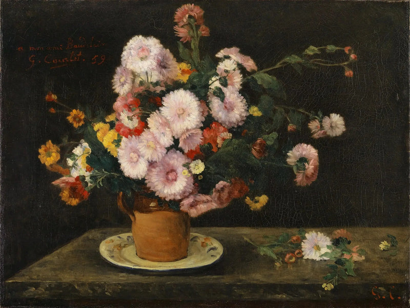Bukiet astersów - Gustave Courbet