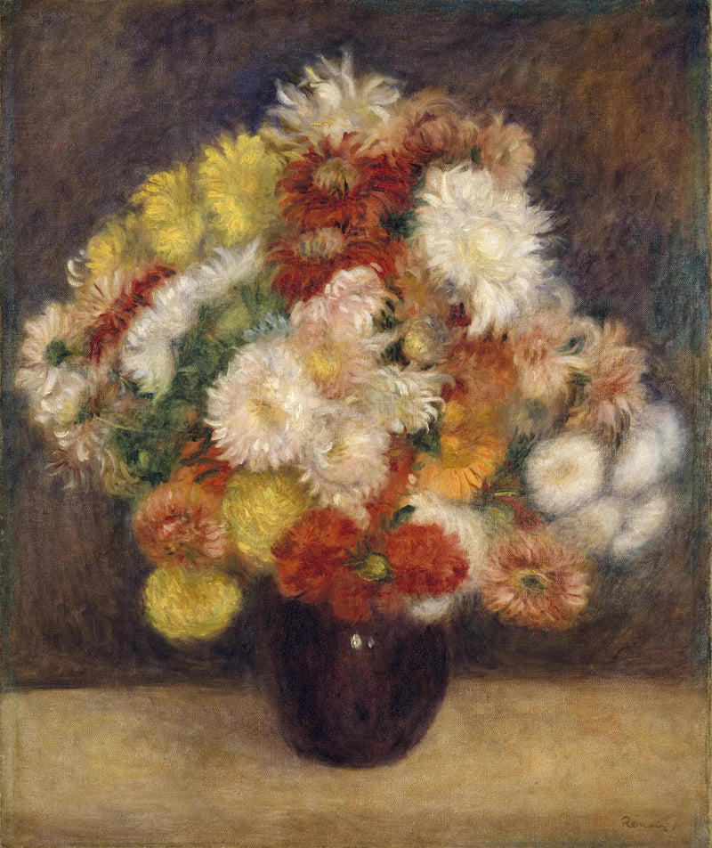 Bukiet chryzantem - Pierre-Auguste Renoir