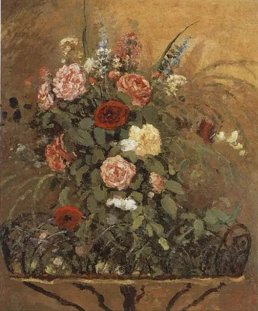Bukiet kwiatów z donicą - Camille Pissarro