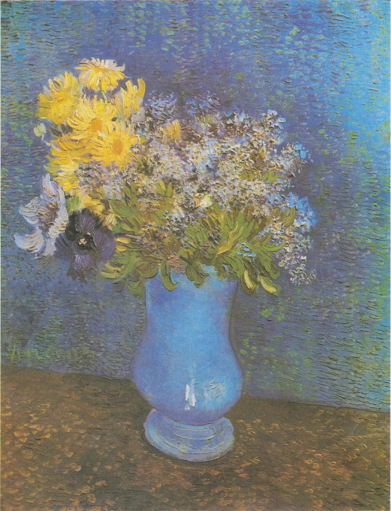 Bukiet kwiatów w niebieskim wazonie - Vincent van Gogh