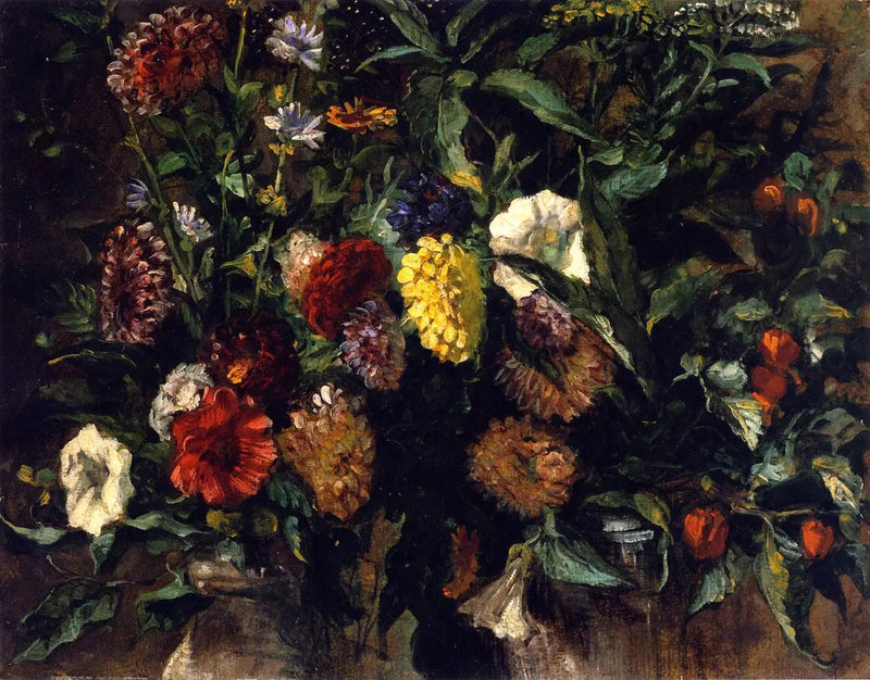 Bukiet kwiatów w wazonie - Eugène Delacroix