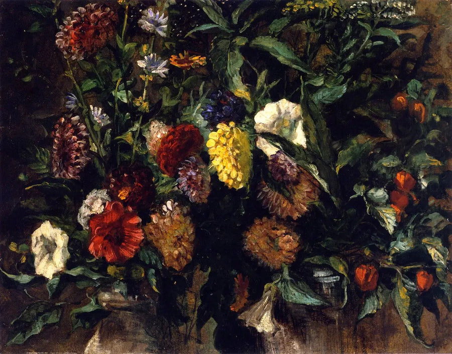 Bukiet kwiatów w wazonie - Eugène Delacroix