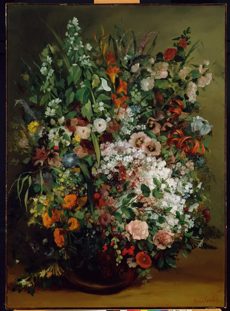 Bukiet kwiatów w wazonie - Gustave Courbet