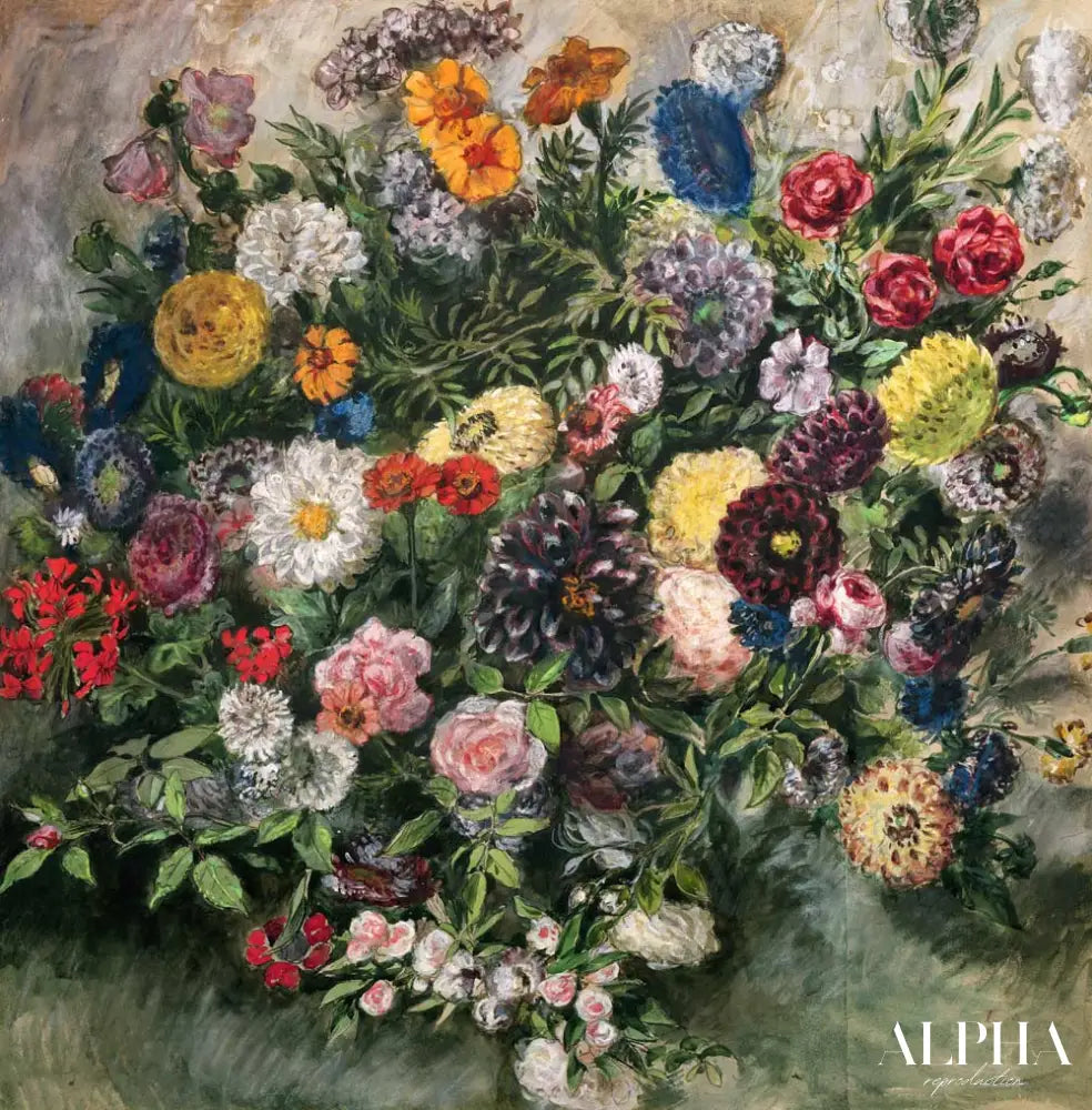 Bouquet de fleurs - Eugène Delacroix - Reproductions de tableaux et peintures haut de gamme