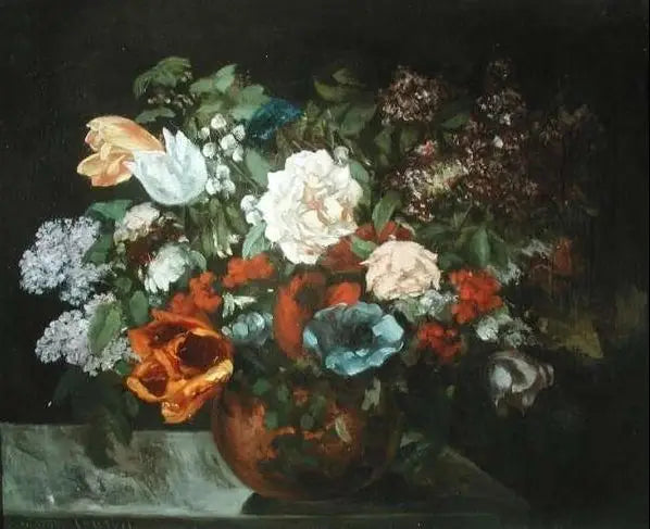 Bukiet kwiatów - Gustave Courbet