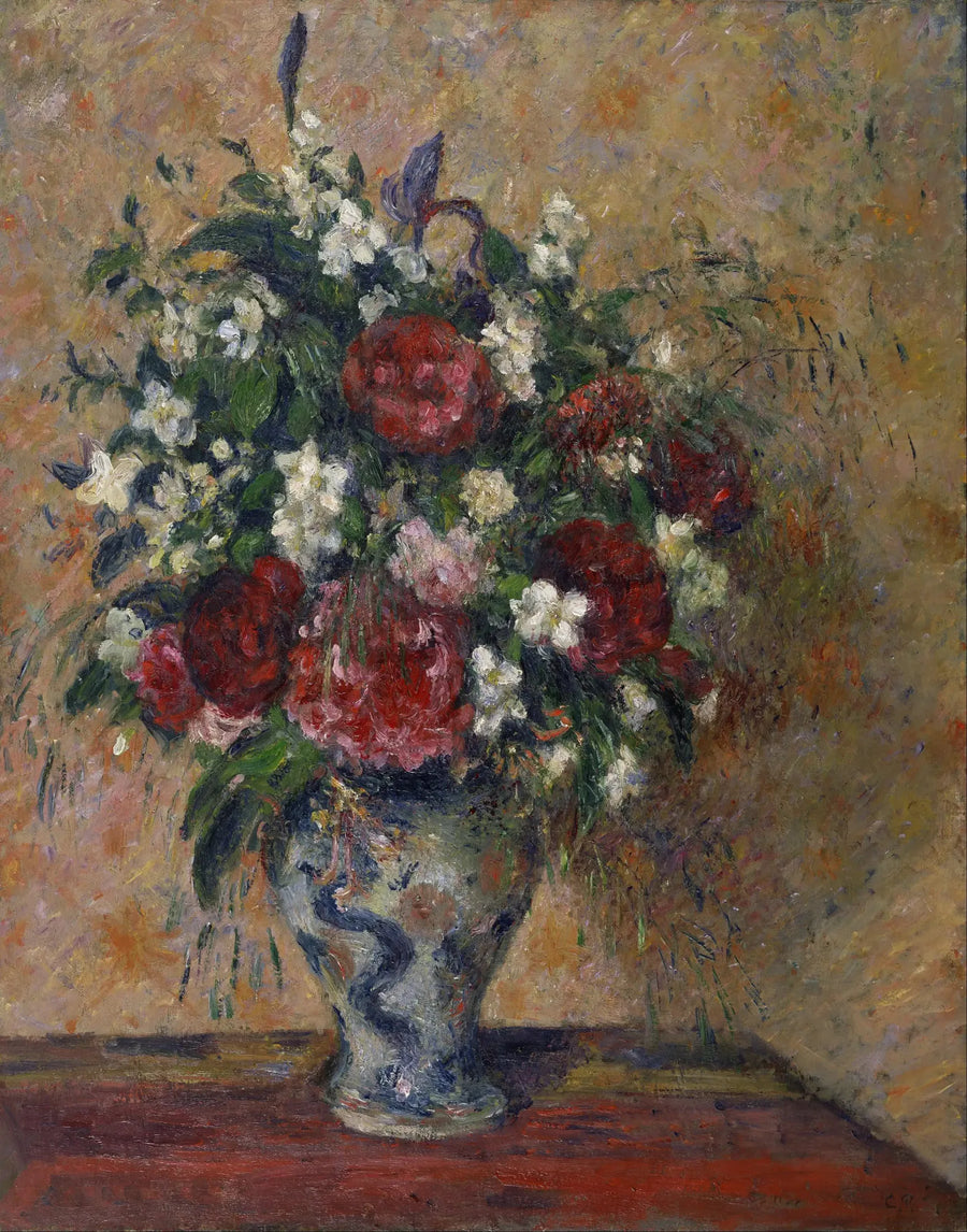Bukiet kwiatów: piwonie i bzy - Camille Pissarro