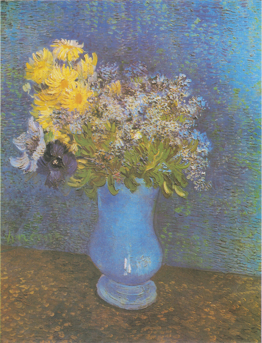 Bukiet kwiatów w niebieskim wazonie - Vincent van Gogh