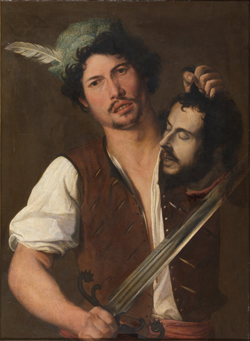 Kat, z głową Jana Chrzciciela - Orazio Gentileschi
