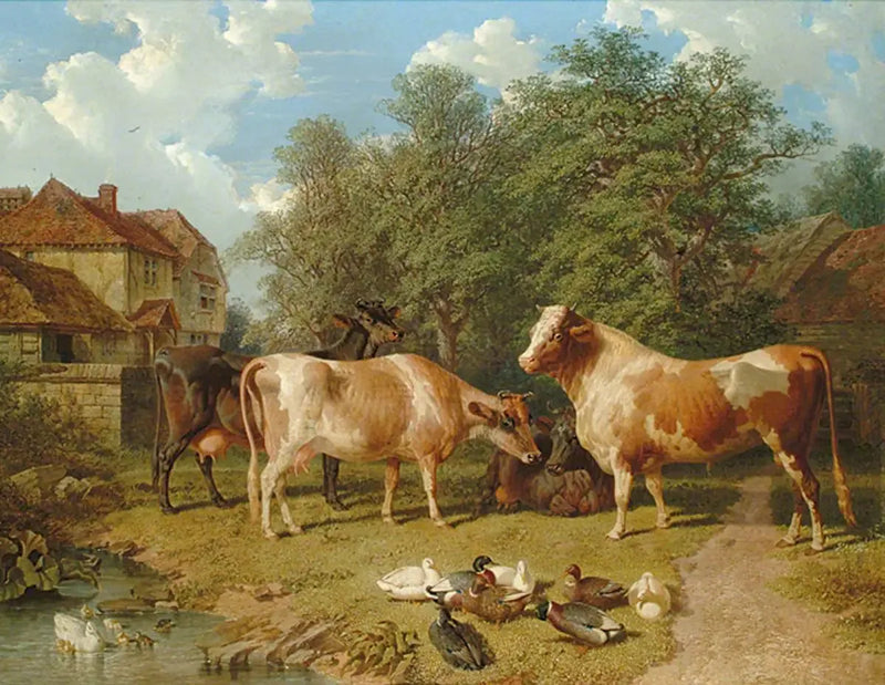 Bydło i kaczki - John Frederick Herring, Sr.