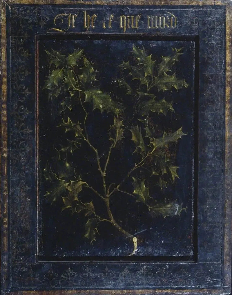 Gałązka ostrokrzewu (tył) - Rogier van der Weyden