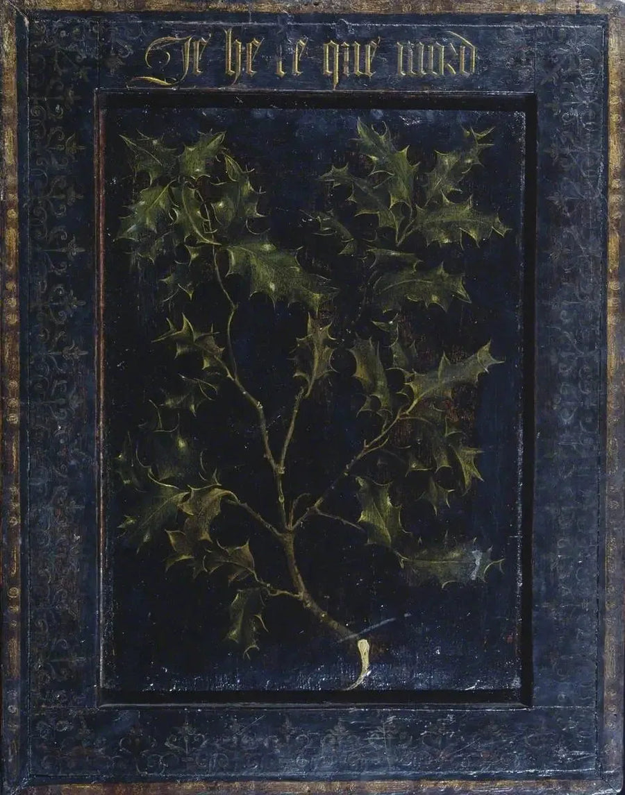 Gałązka ostrokrzewu (tył) - Rogier van der Weyden