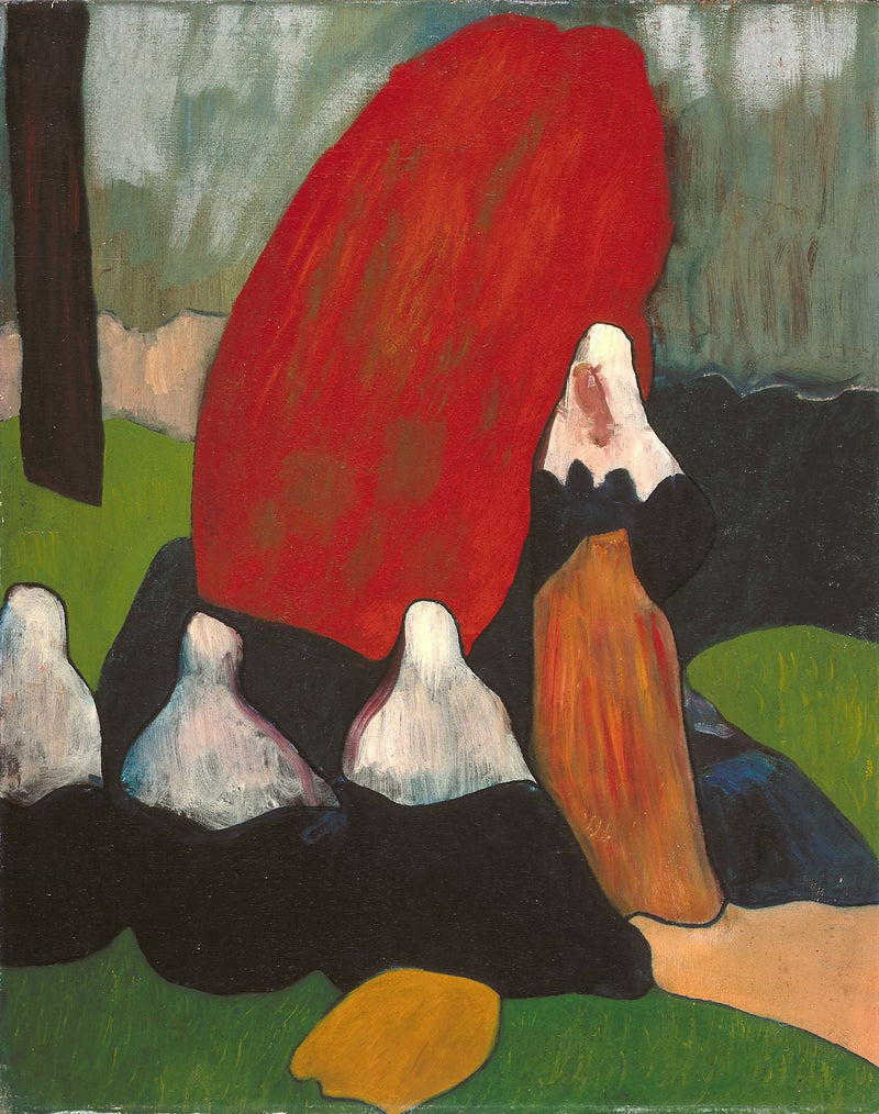 Bretonki z algami - Émile Bernard