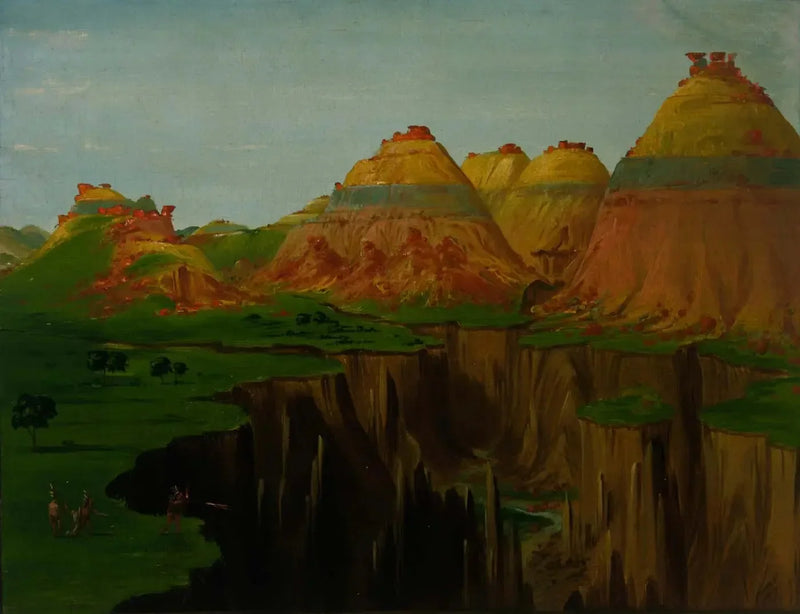 „Piece garncarskie”, Clay Bluffs, 1900 milów nad Saint-Louis - George Catlin