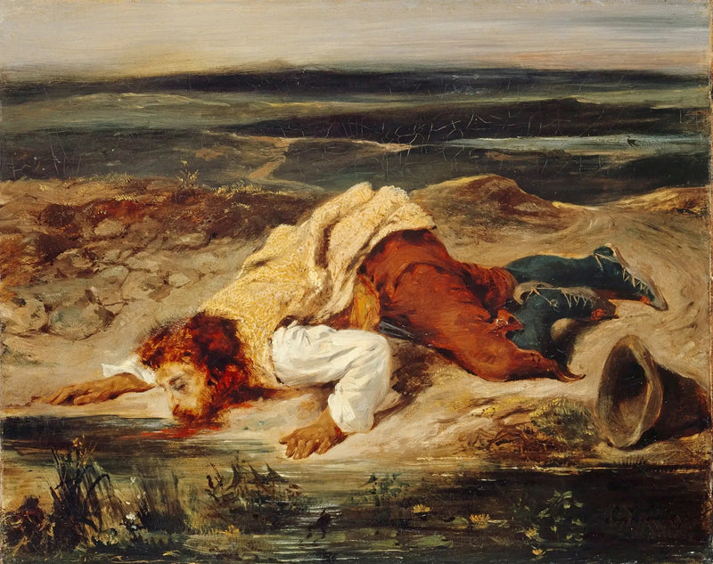 Ranny brigand - Eugène Delacroix