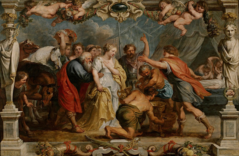 Briseis oddana Achillesowi przez Nestor - Peter Paul Rubens