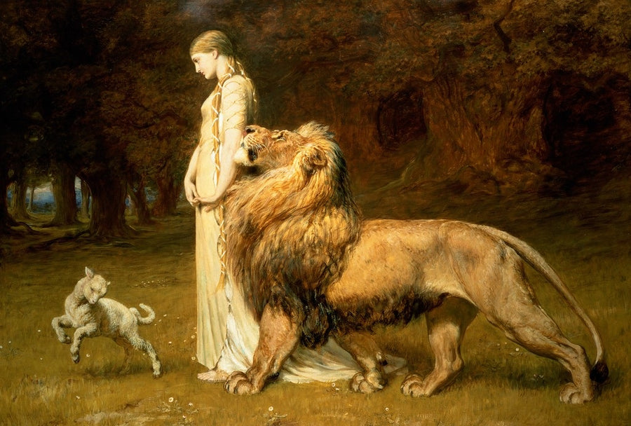 Una et le Lion - Briton Rivière