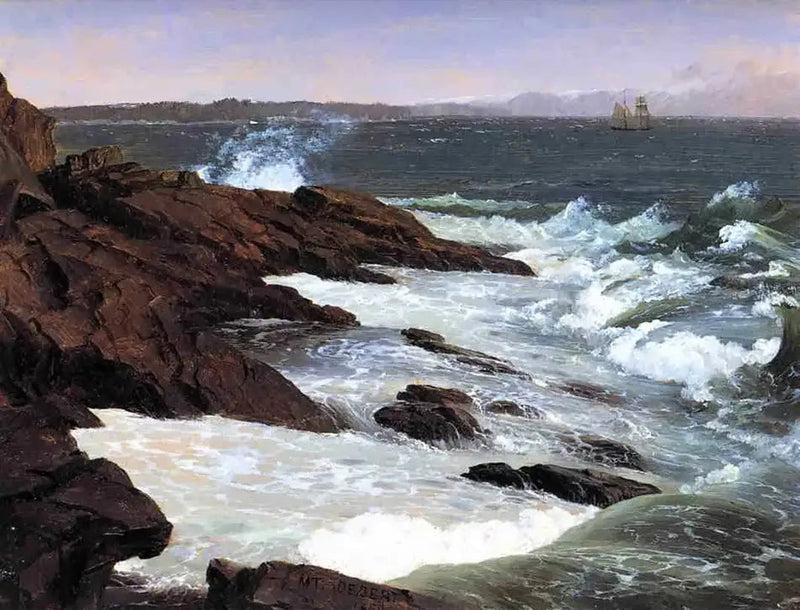 Mgła na otwartym morzu u Mont Désert - Frederic Edwin Church