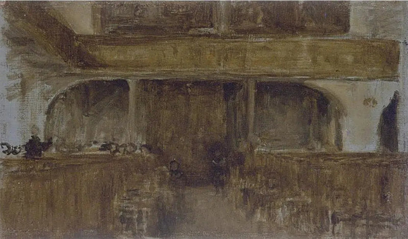 Brąz i Złoto: Mała Klasa Księdza w Sainte-Catherine, Honfleur - James Abbott McNeill Whistler