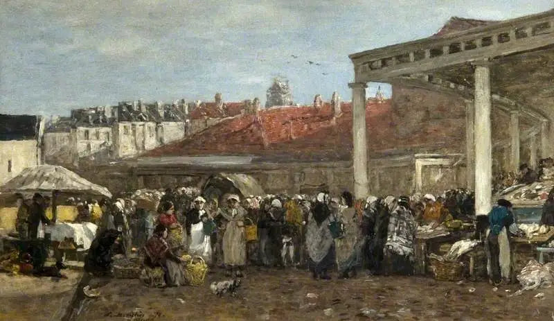 Bruksela, Stary Targ Rybny - Eugène Boudin