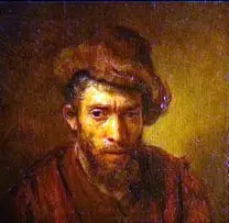 Popiersie mężczyzny w futrzanym kapeluszu - Rembrandt