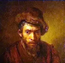 Popiersie mężczyzny w futrzanym kapeluszu - Rembrandt