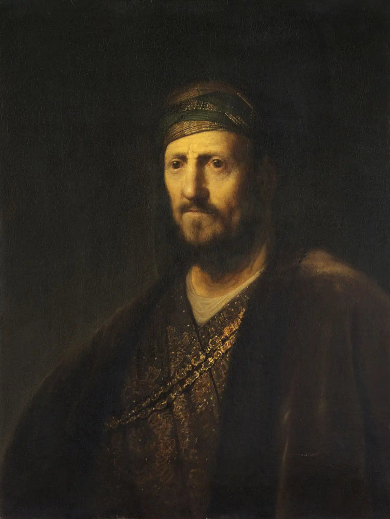 Popiersie mężczyzny w orientalnym kostiumie - Rembrandt