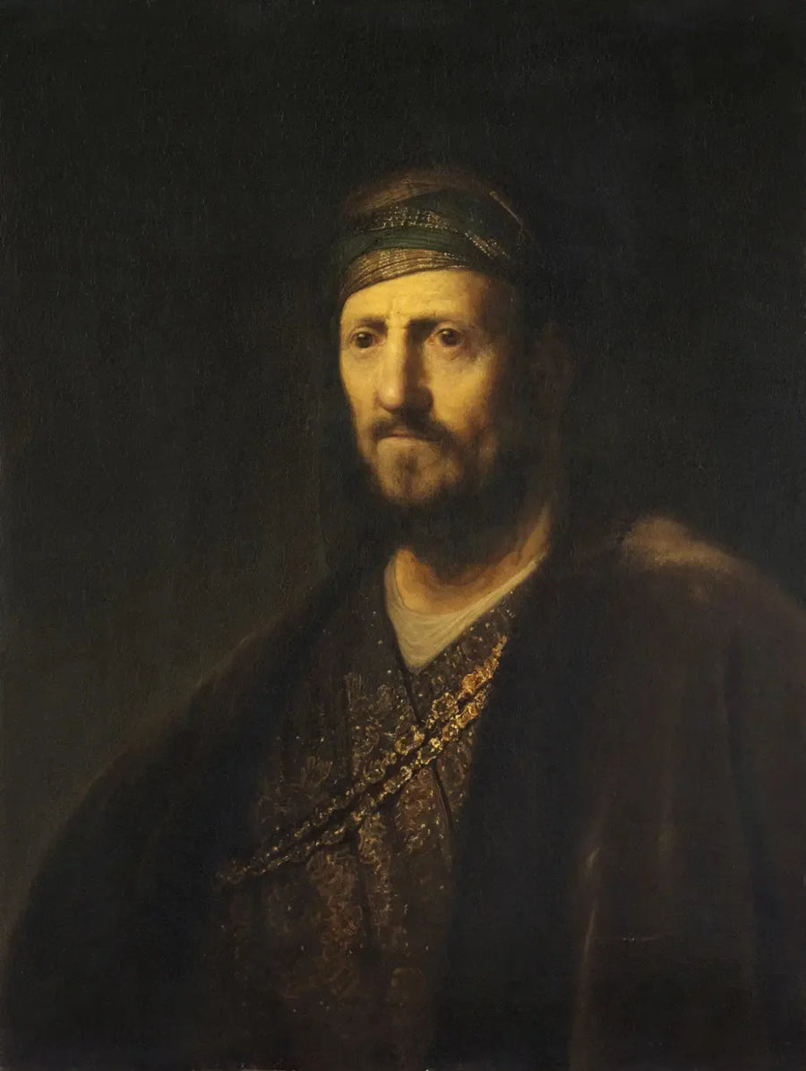 Popiersie mężczyzny w orientalnym kostiumie - Rembrandt