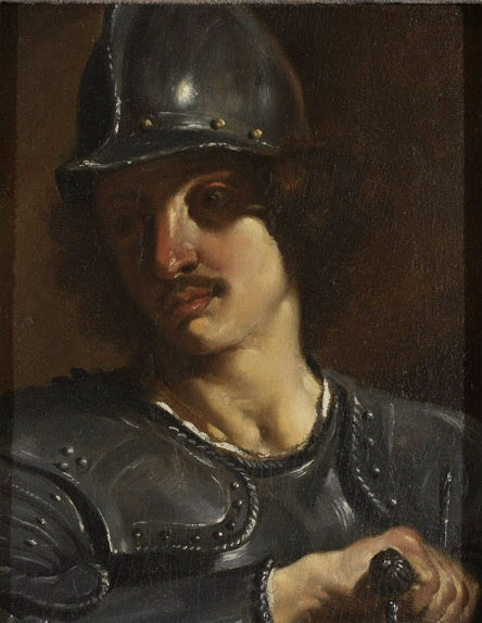 Busta żołnierza w zbroi - Guercino