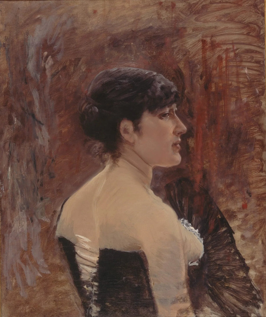 Piersi kobiety z wachlarzem - Giuseppe De Nittis