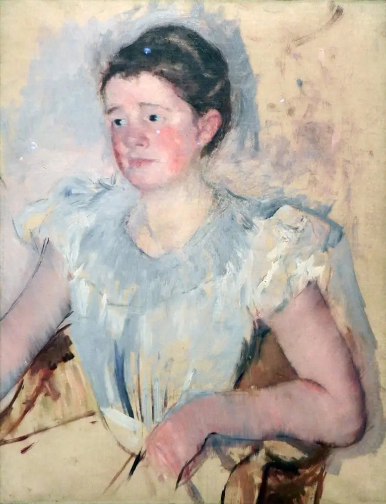 Popiersie kobiety w białym gorsetie - Mary Cassatt