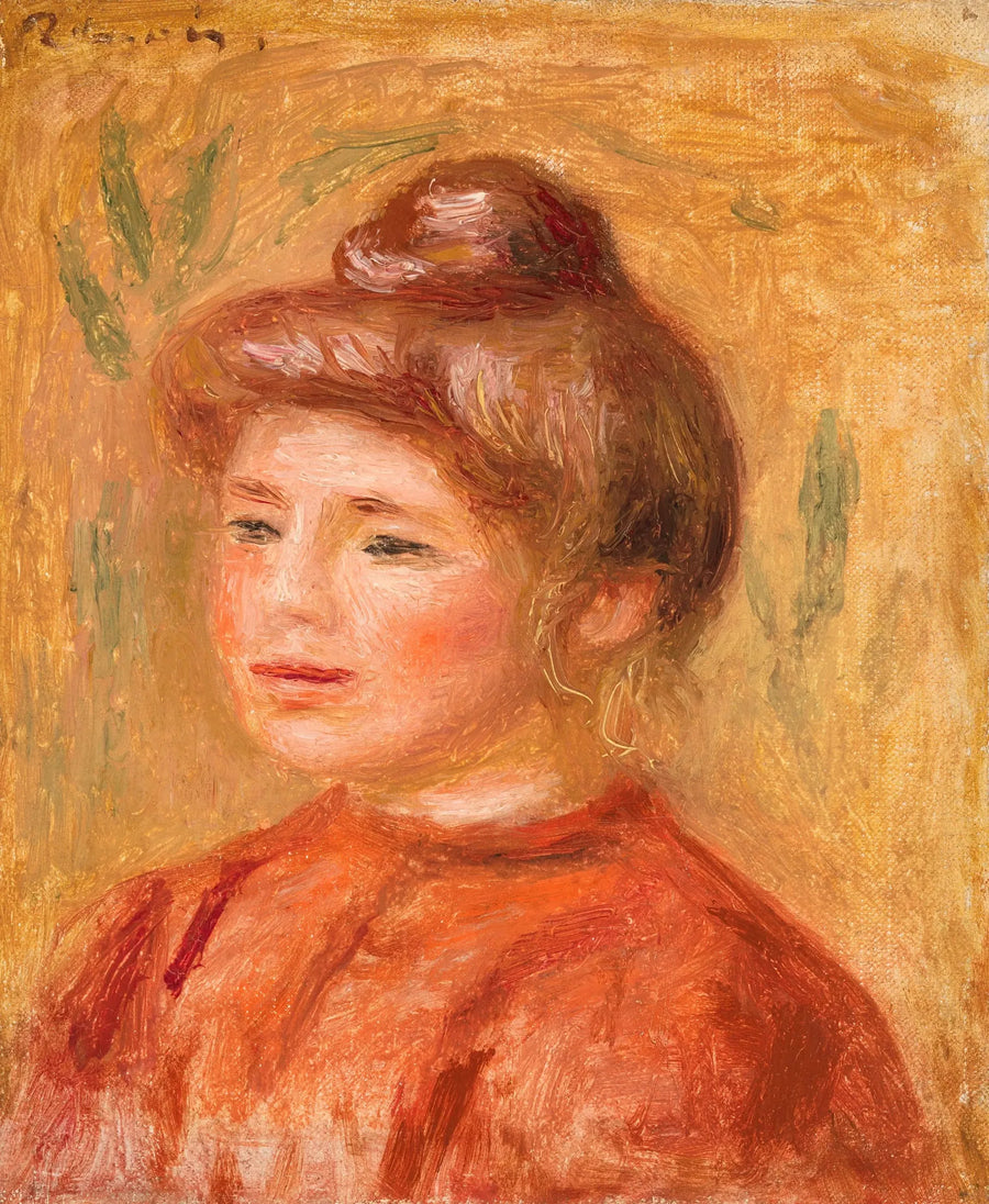 Popiersie kobiety w czerwieni - Pierre-Auguste Renoir