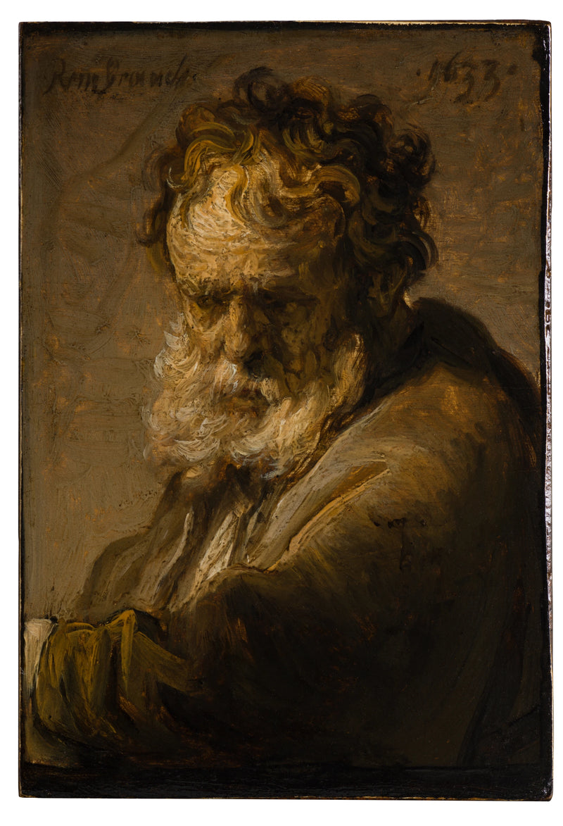 Popiersie starego brodatego mężczyzny - Rembrandt