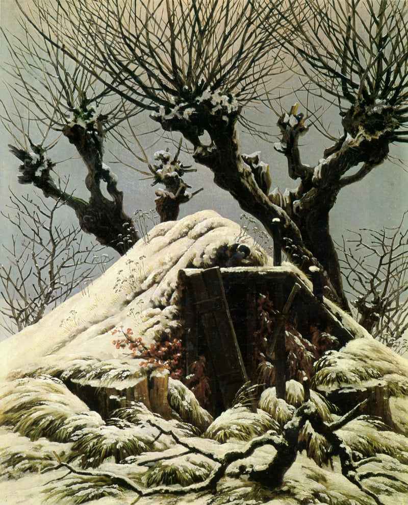 Chatka pod śniegiem - Caspar David Friedrich