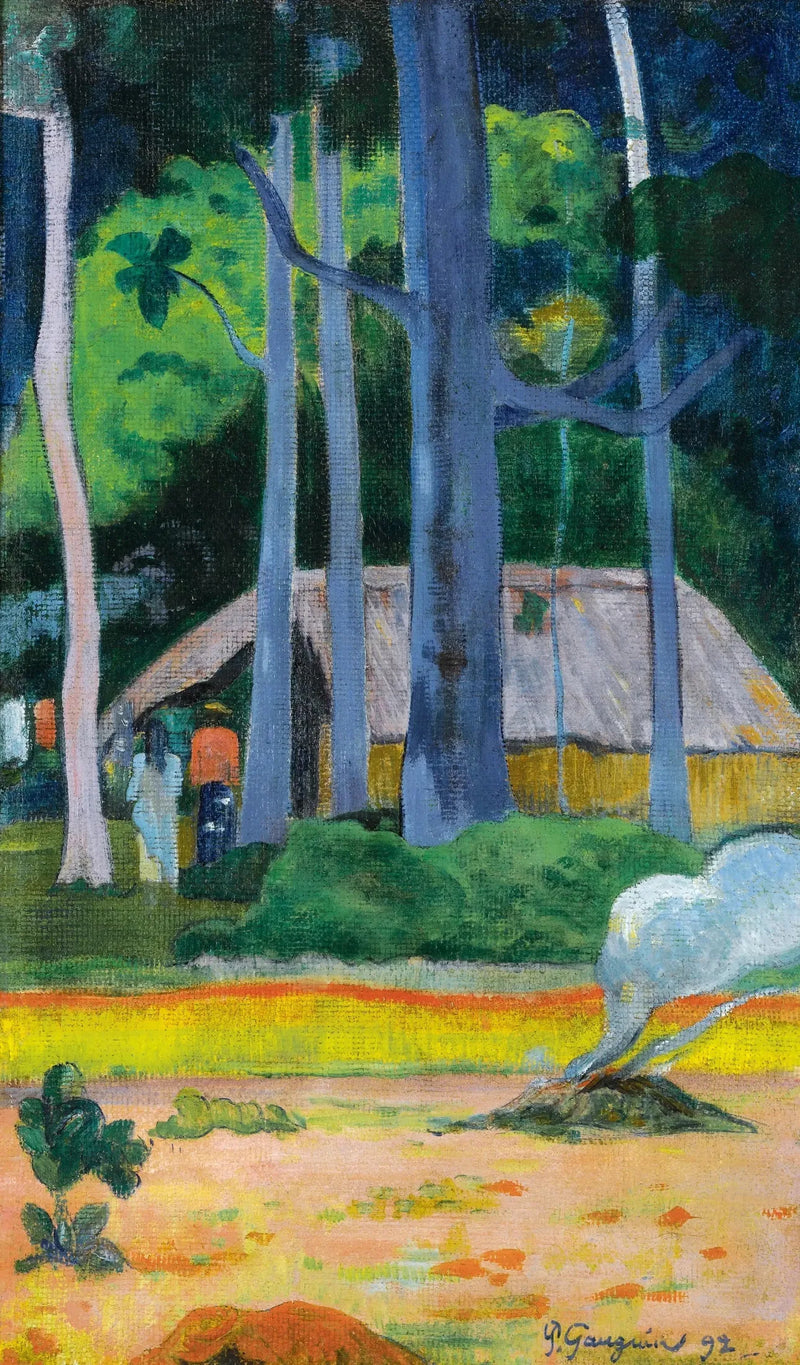 Chatka pod drzewami - Paul Gauguin