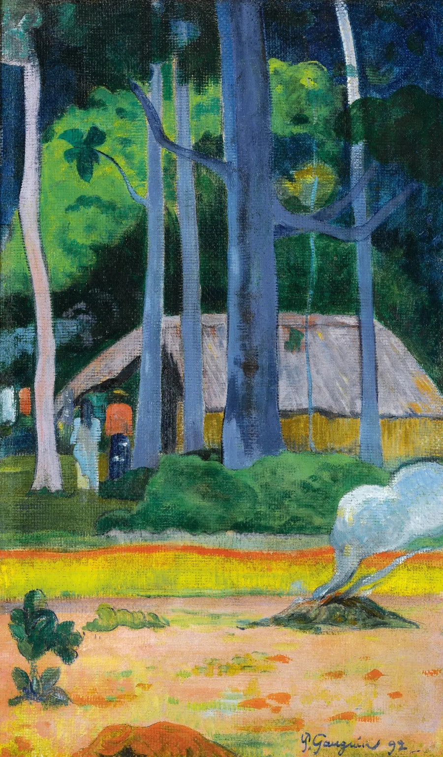Chatka pod drzewami - Paul Gauguin